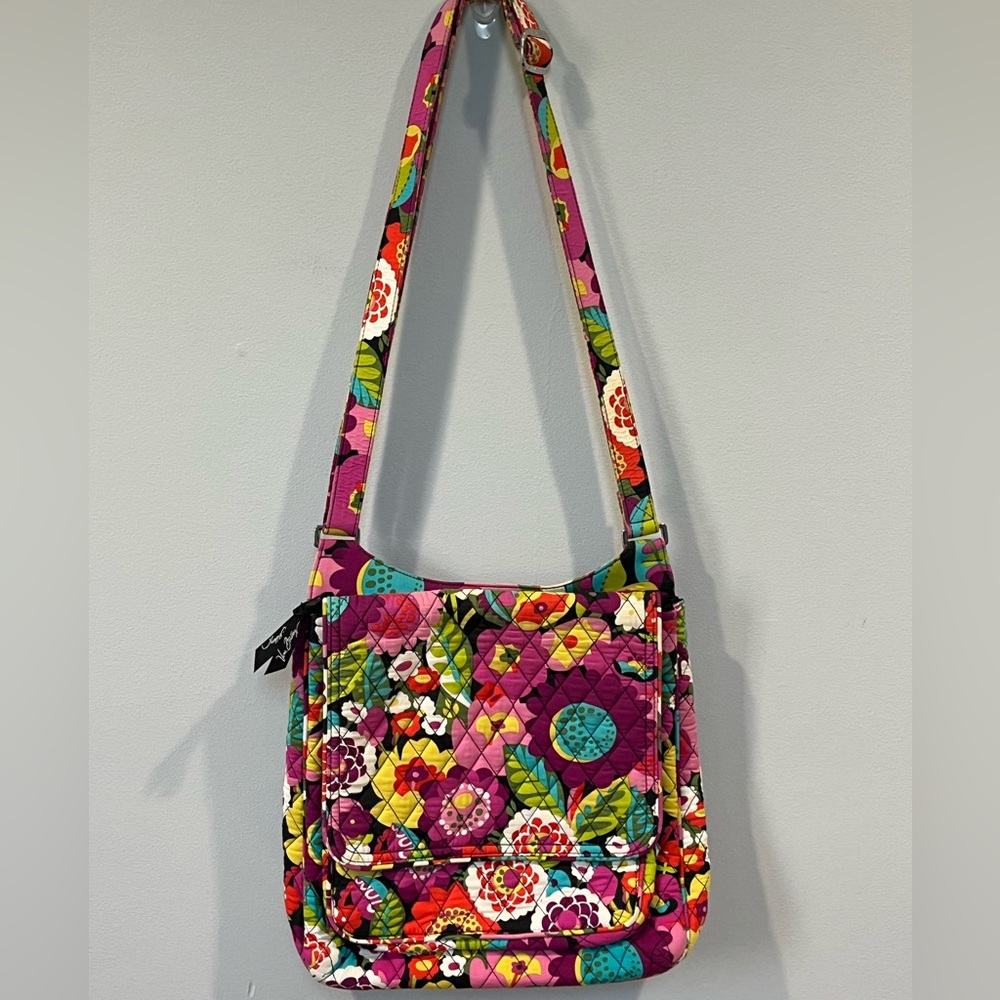 Vera Bradley Crossbody Tote‎ Bag Floral Quilted Va Va Bloom Multicolor